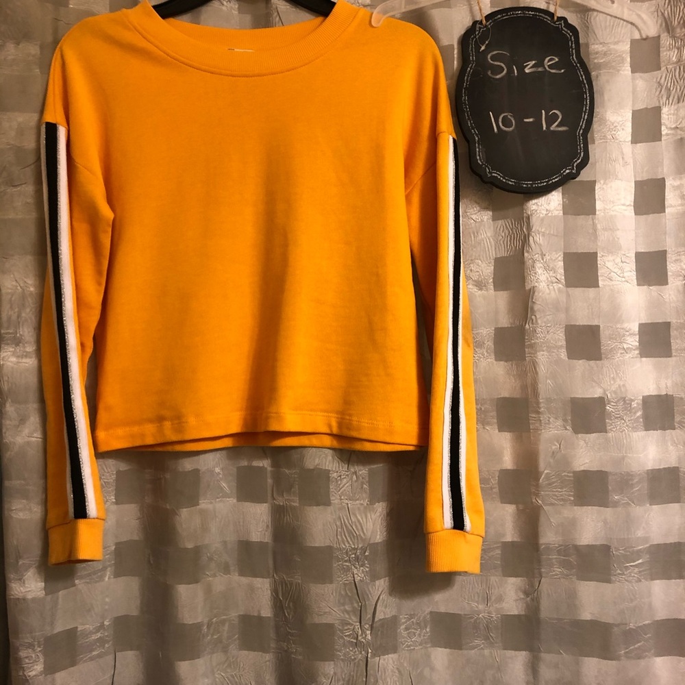 H&M Kids Golden Sweatshirt with Black and White Stripes